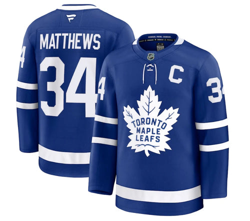 Auston Matthews #34 Toronto Maple Leafs Fanatics Premium Jersey - Blue