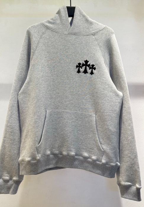 Chrome Hearts Hoodie - Grey with Black Logo