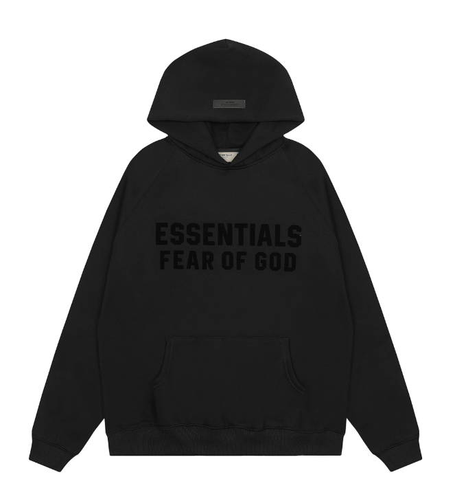 Fear of God Essentials Hoodie - Black/Black