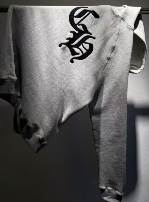 Chrome Hearts Hoodie - Grey with Black Logo