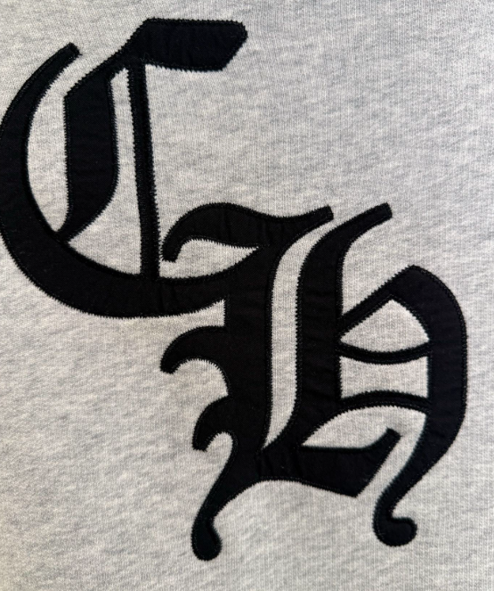 Chrome Hearts Hoodie - Grey with Black Logo
