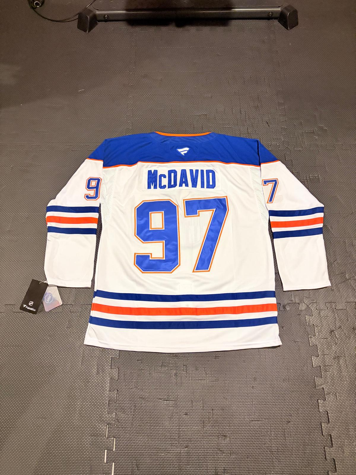 Connor McDavid #97 Edmonton Oilers Fanatics Premium Jersey - White