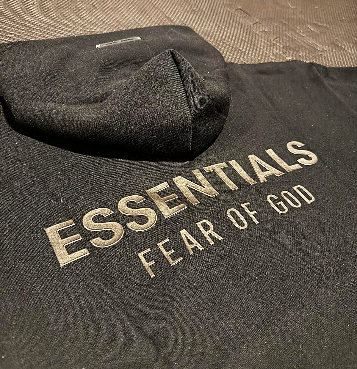 Fear of God Essentials Zip Up Hoodie - Black/Grey