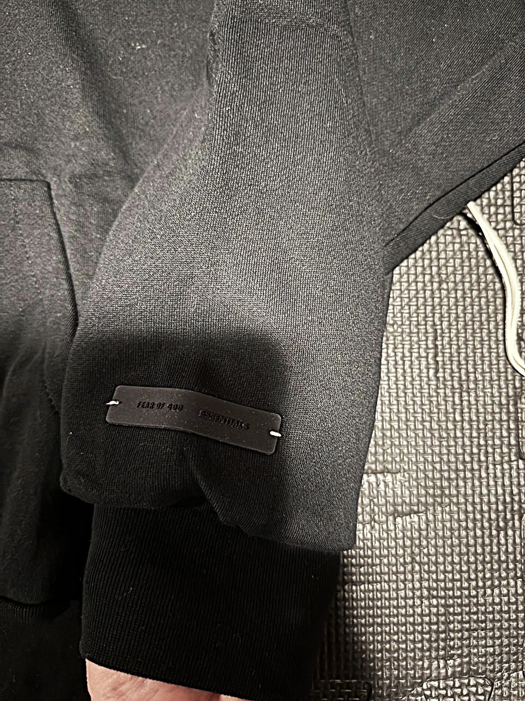 Fear of God Essentials Zip Up Hoodie - Black/Grey