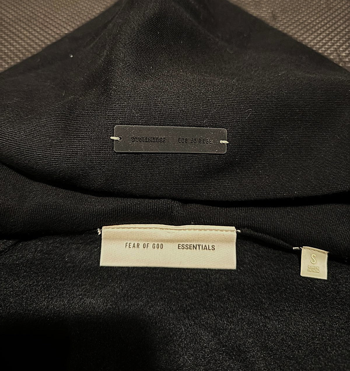 Fear of God Essentials Zip Up Hoodie - Black/Grey