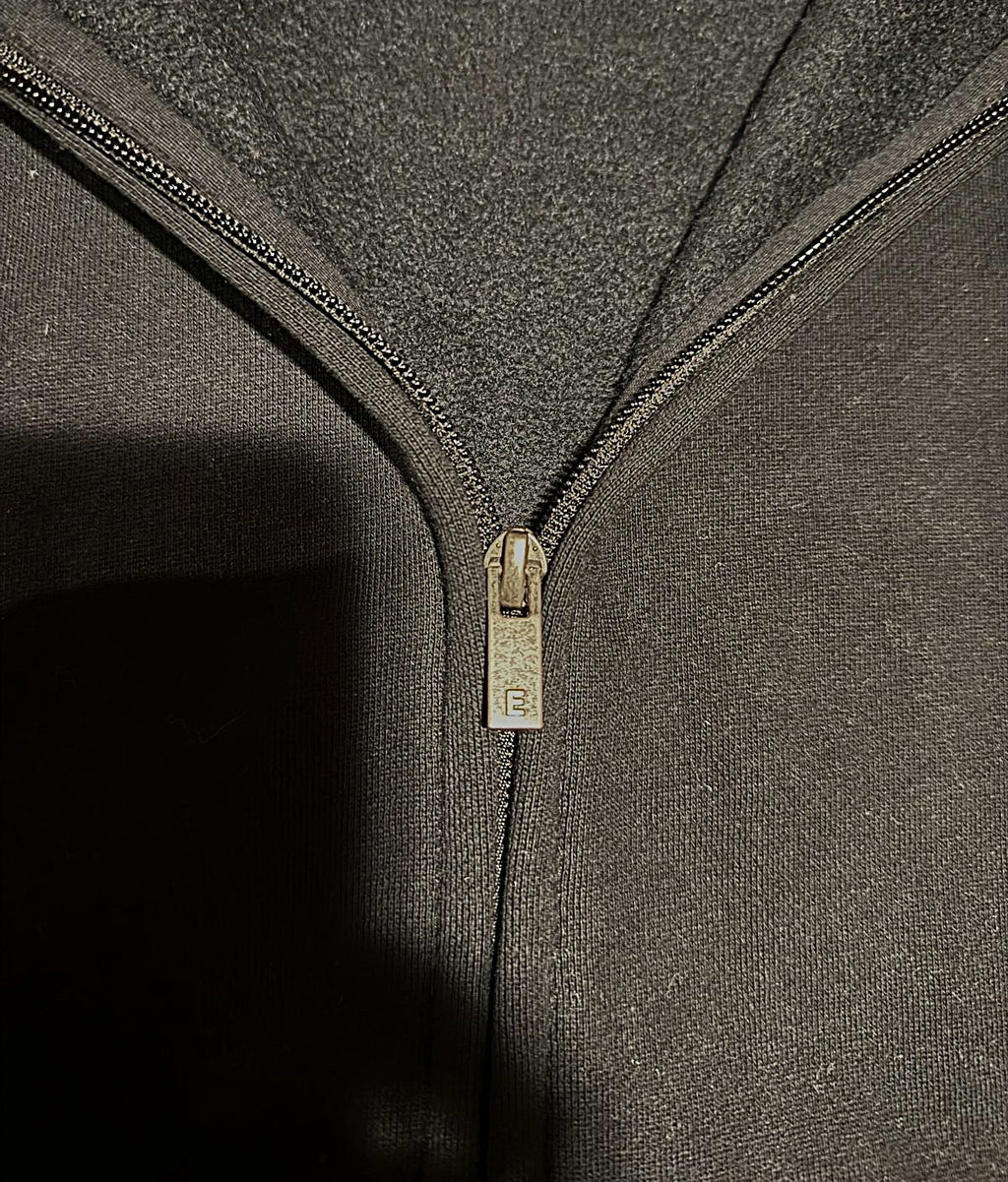 Fear of God Essentials Zip Up Hoodie - Black/Grey