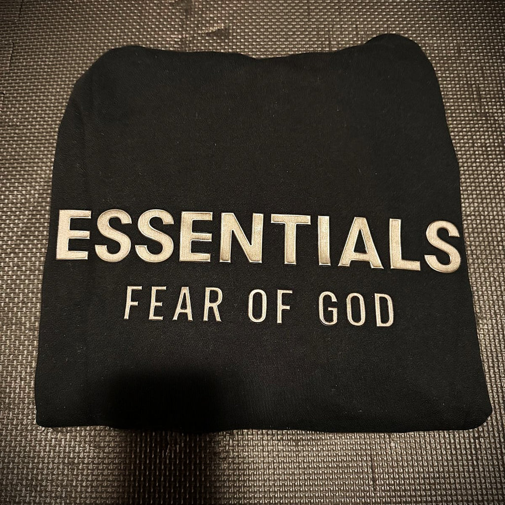 Fear of God Essentials Zip Up Hoodie - Black/Grey